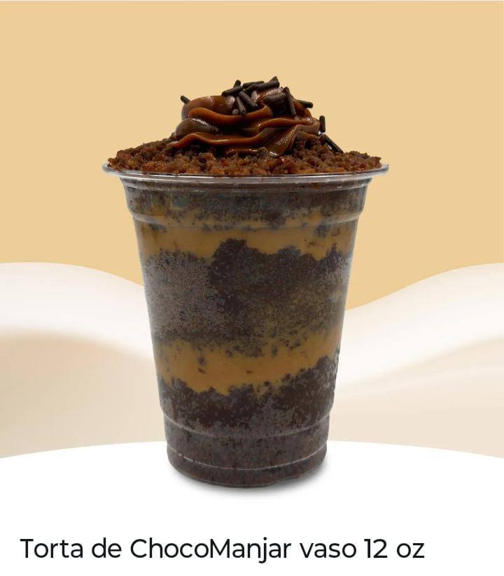 Torta en vaso choco manjar