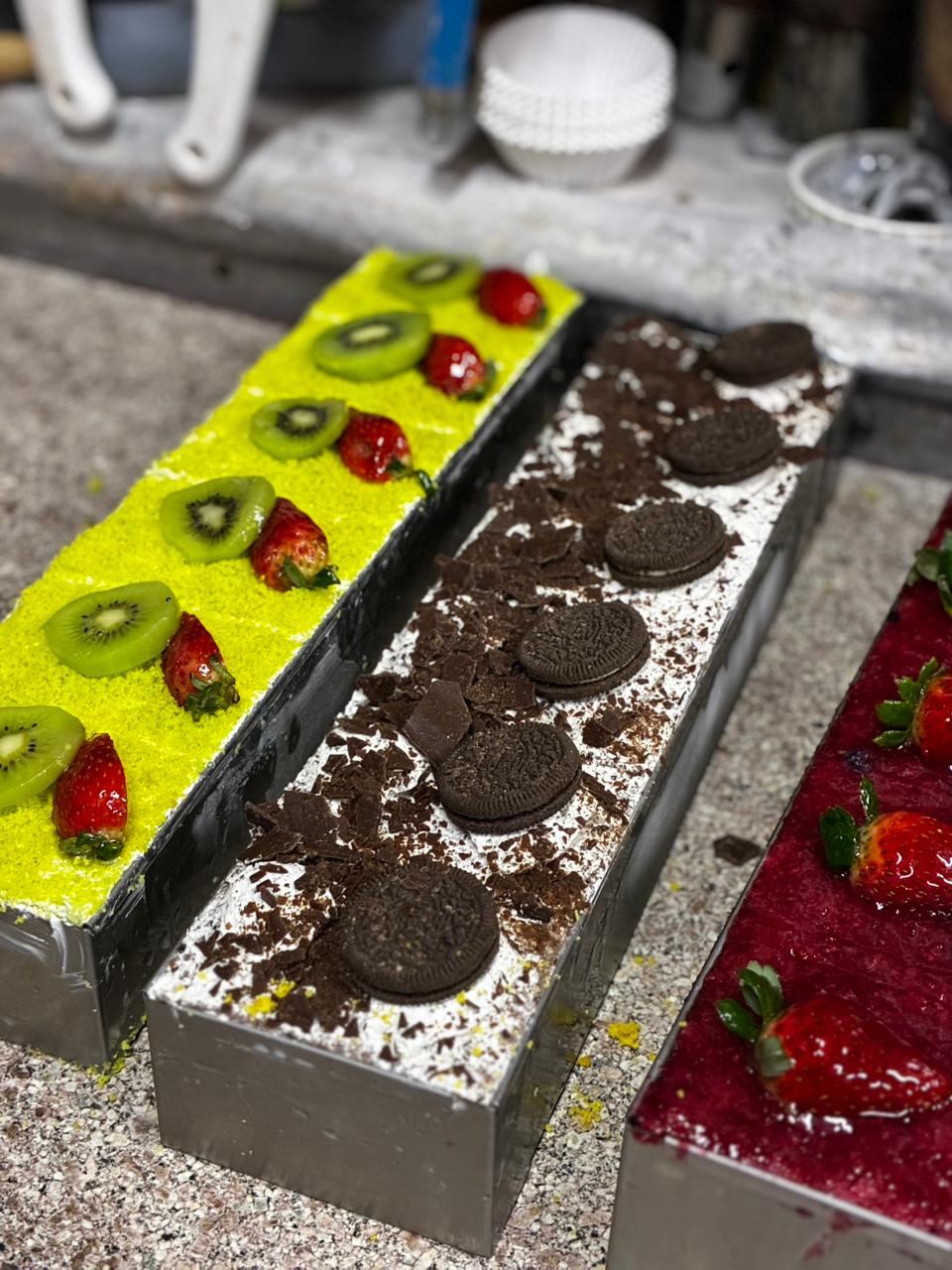 Preparación de tortas con frutas